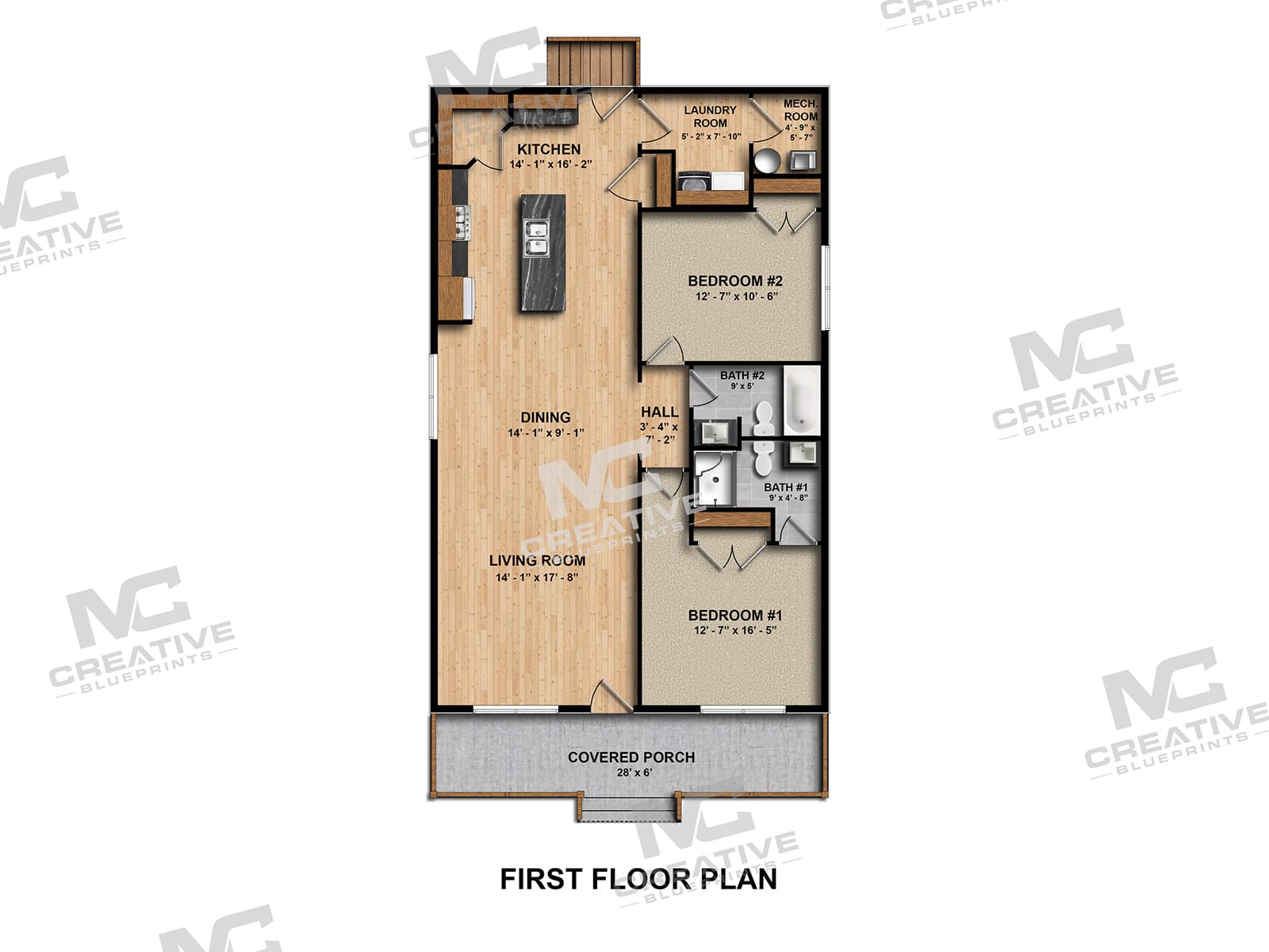 The Briarstead Main Floor Plan Reversed
