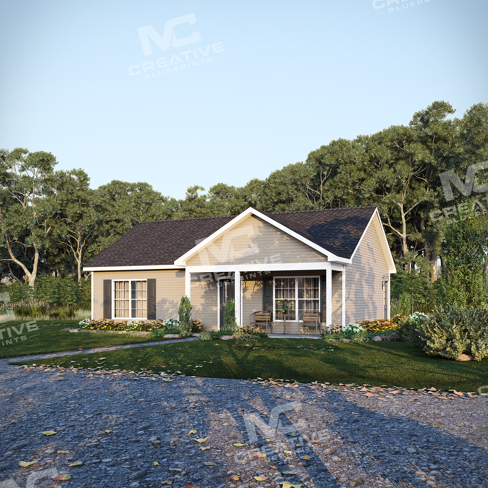 The Magnolia Slab on Grade Front Exterior