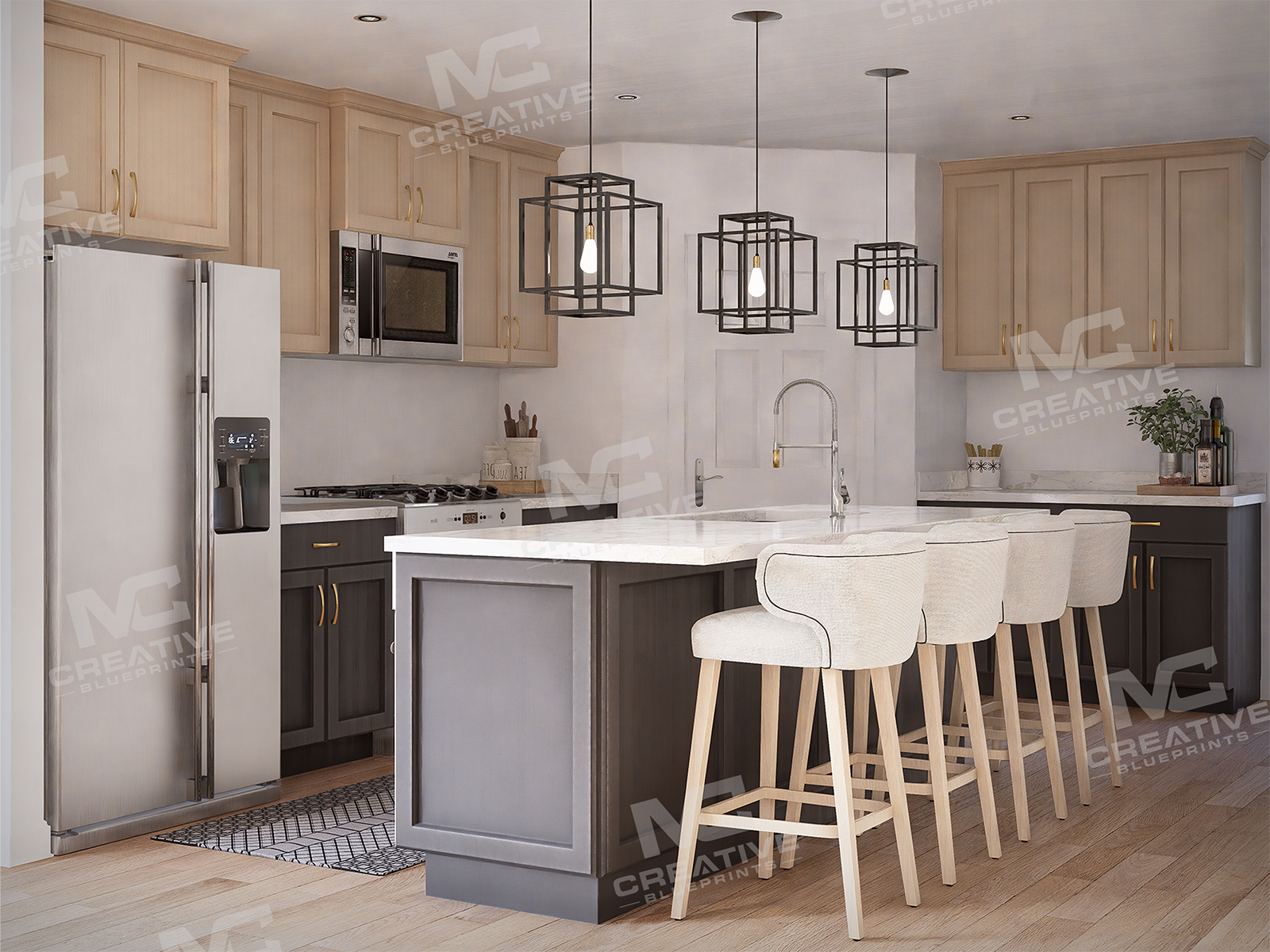 The Briarstead Slab Reversed Kitchen