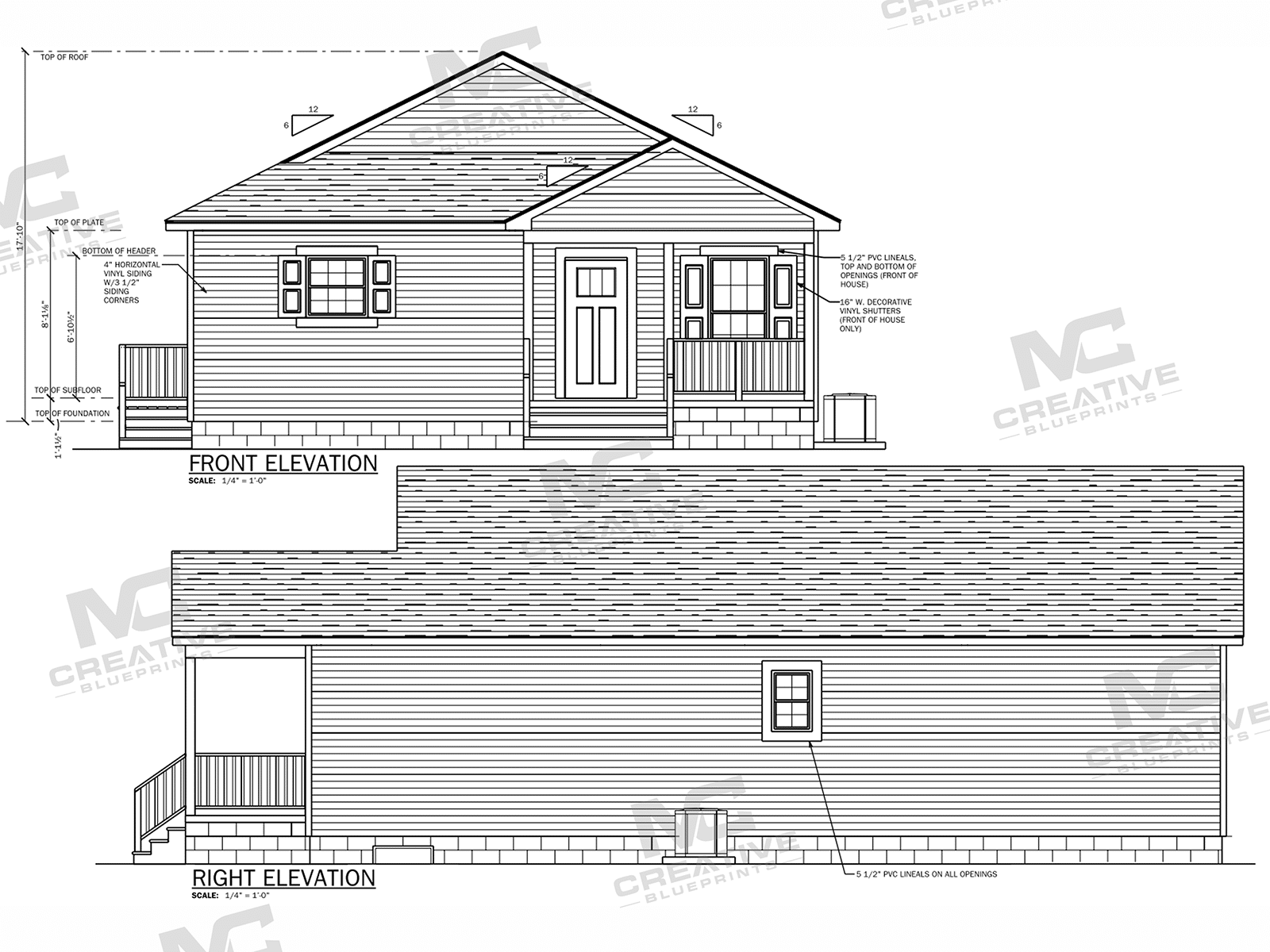 The Mapleview CMU Flipped Elevation 1