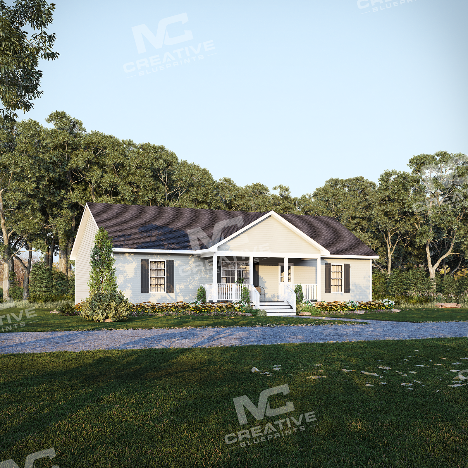 The Pinebark CMU Flipped Front Exterior