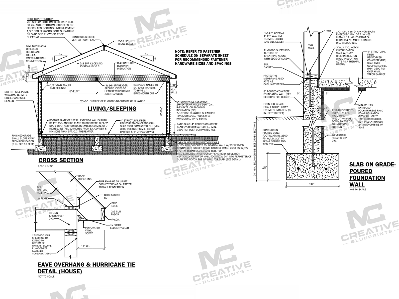 The Willow Roost Slab on Grade Flipped Section