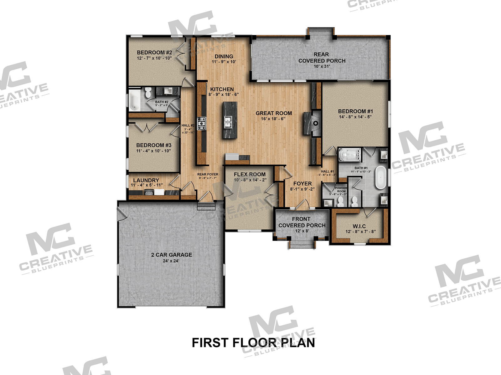 Sycamore 1st Floor Plan Reversed
