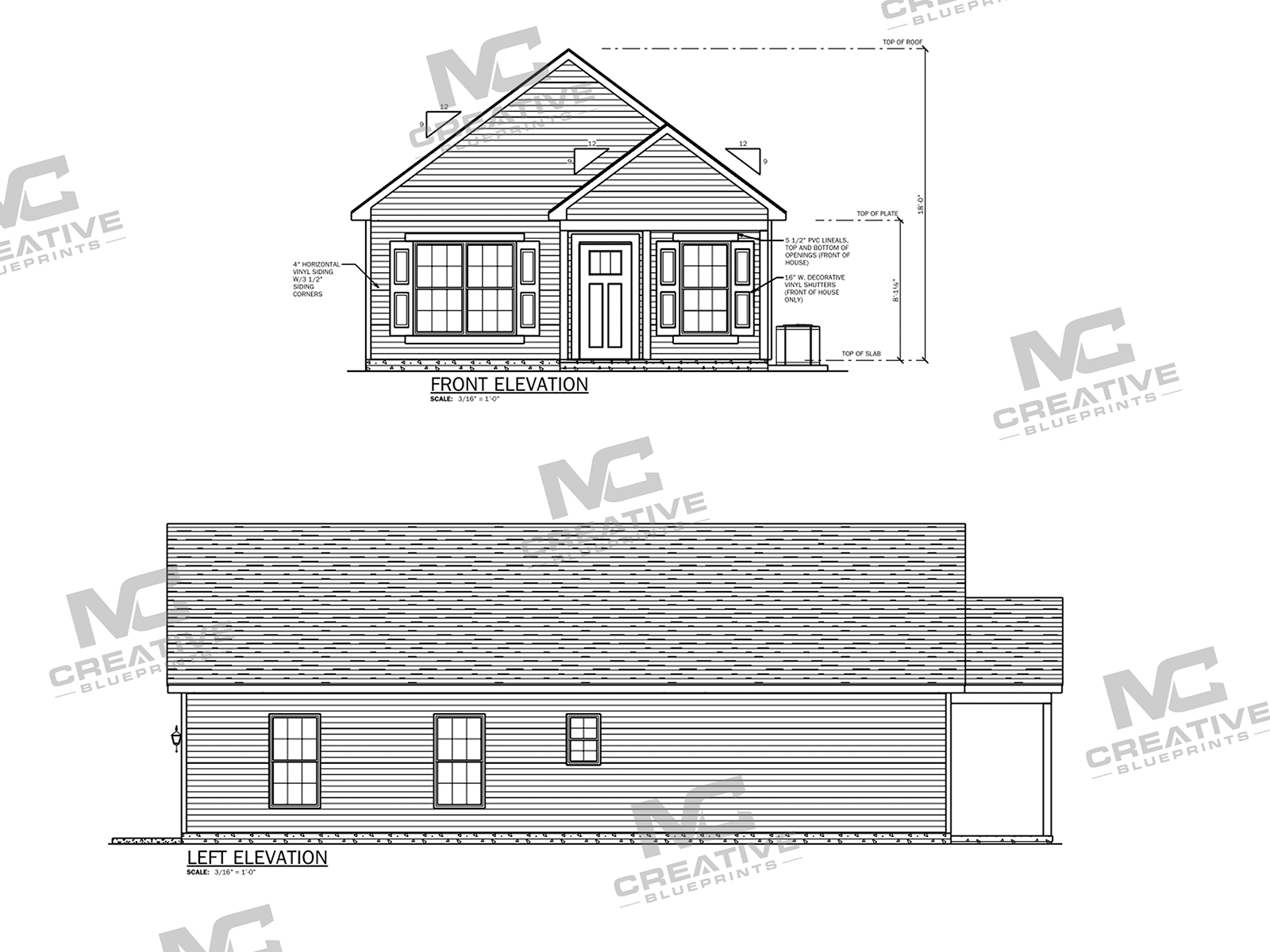 The Cozy Retreat Slab on Grade Flipped Elevations 1
